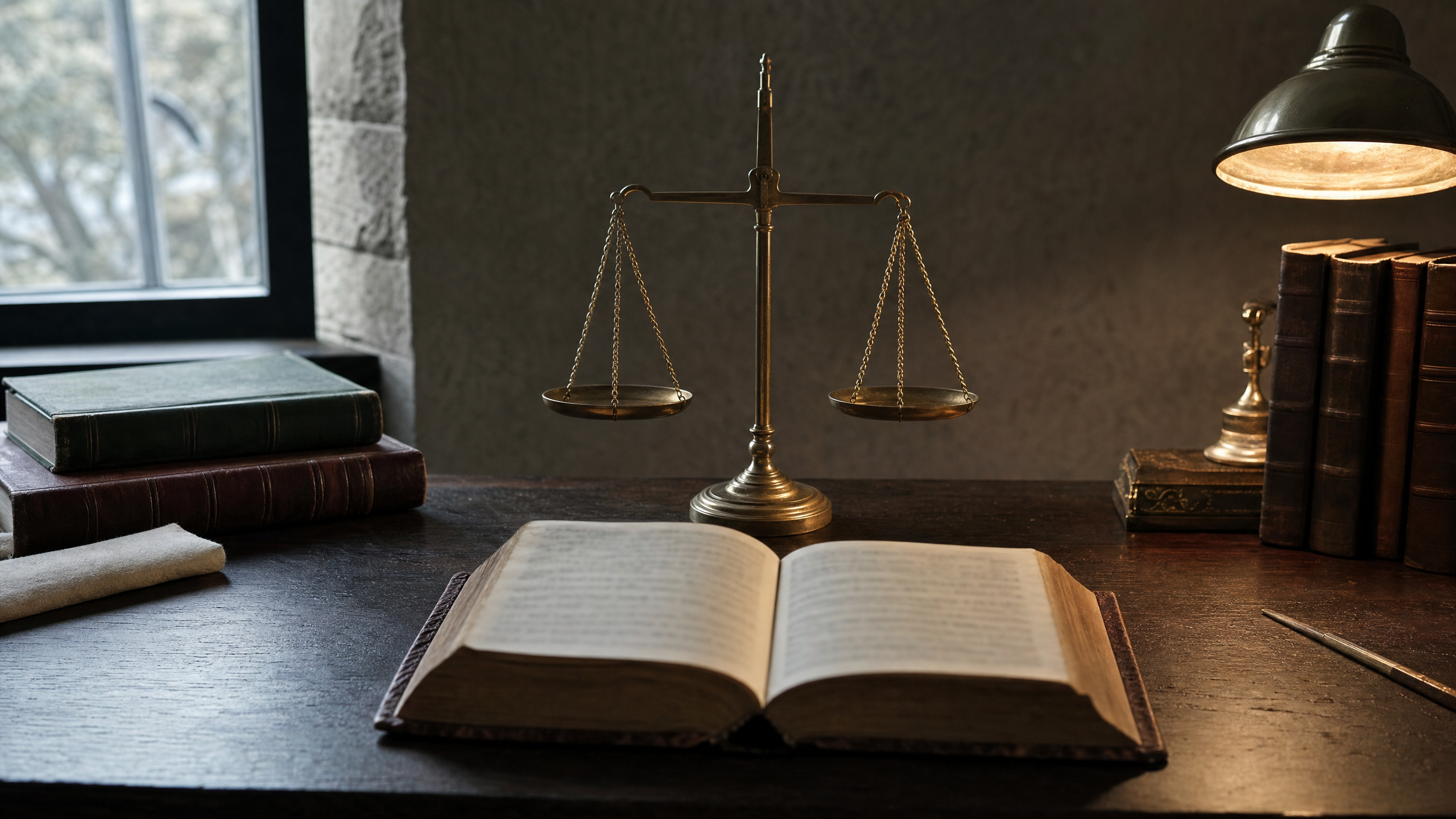 An open Torah manuscript held between inherited covenant and the light of a changing moral world